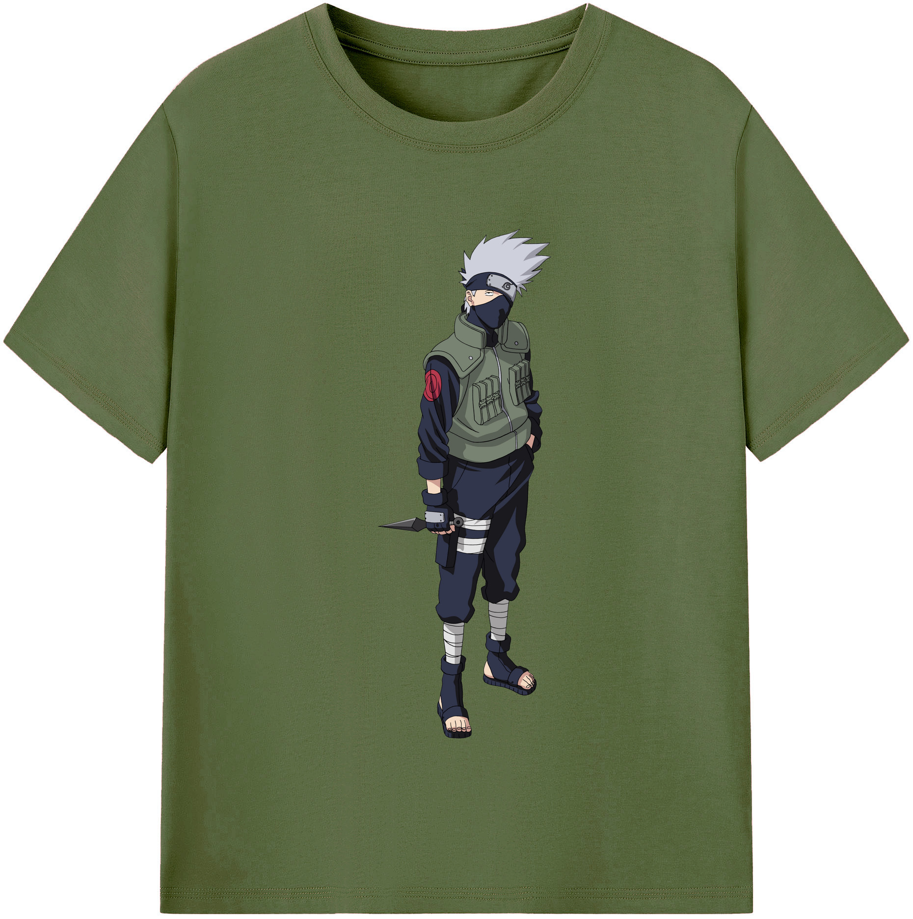 （画像用） NARUTO -ナルト- はたけ カカシ Hatake Kakashi 綿100％半袖Tシャツ（フロントプリント）